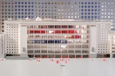 Model of OMA's SNCB/NMBS headquarters proposals