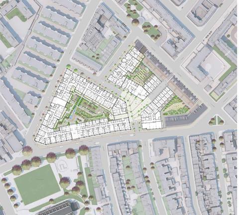 Sutton Estate Chelsea aerial_proposed masterplan_HLM Penoyre and Prasad and Sidell Gibson