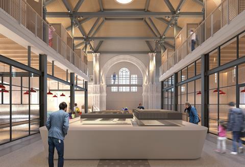 Ground floor view of Hugh Broughton Architects' proposals for Sheerness Dockyard Church