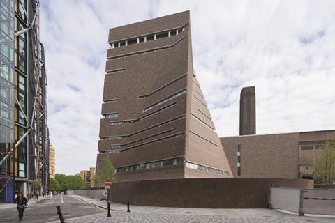 The Tate Modern's Blavatnik Building, with part of RSHP's Neo Bankside to the left