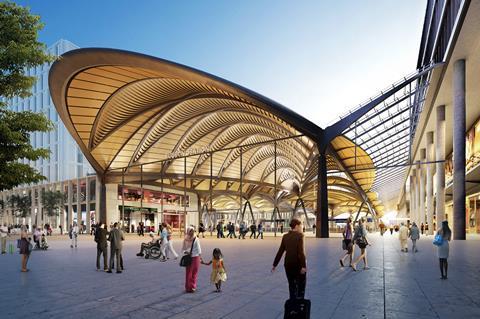 HS2 Euston station CGI entrance