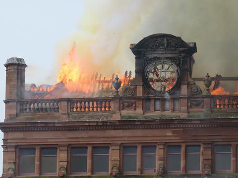 Belfast Primark Bank Buildings on fire earlier this month