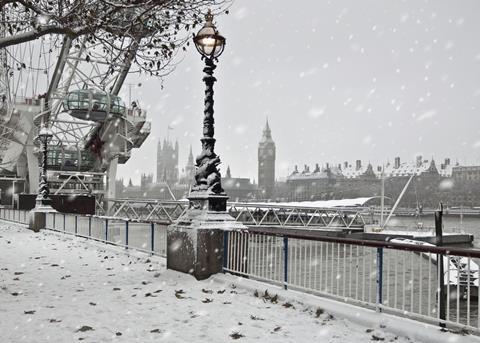 London snow shutterstock