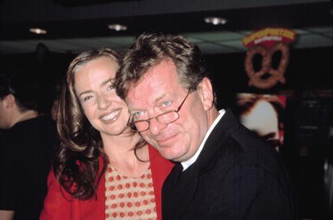 Tony Wilson and Yvette Livesey at the premiere of 24 HOUR PARTY PEOPLE,jan02, NYC