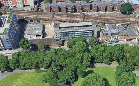 The former London Electricity Board headquarters in Bethnal Green, which HTA's 189-home proposals were designed to replace