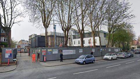 Groundwork under way for the new theatre wing at the Hospital of St John and St Elizabeth in north-west London
