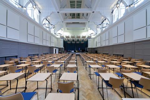 Ceiling and wall-mounted canopies have modified reverberation times to reduce noise levels in the Great Hall of the grade II listed Bishopsgate Institute in London.