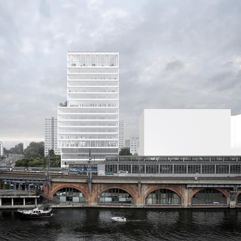 David Chipperfield Architects' winning proposal for an office tower in Berlin's Mitte district