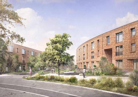 New homes proposed for the first phase of the redevelopment of Filton Airfield in Bristol, designed by Feilden Clegg Bradley Studios