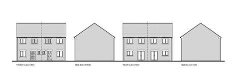 One of the semi-detached housing types, designed by JRP Associates, that would replace the Airey houses in Oulton, West Yorkshire