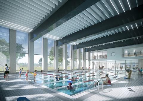 4. Britannia Leisure Centre - FaulknerBrowns Architects - Pool hall