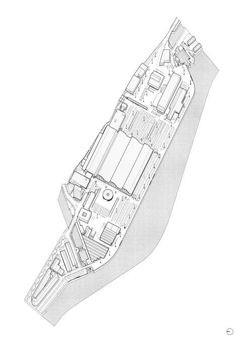 01_Grossmarkt Theatre Pavilion_Site Axo wider context_Hamburg Carmody Groarke