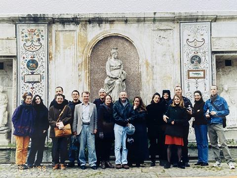 BSR group in Vatican gardens 1998-99 - Bell on far right