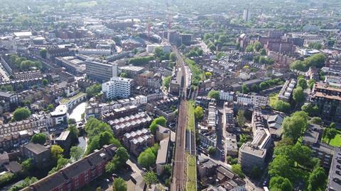 Aerial - Looking East from centre