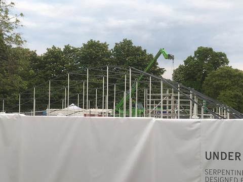 Under construction: Junya Ishigami's 2019 Serpentine Pavilion