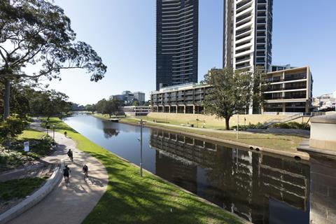 View across the Parramatta River towards the site