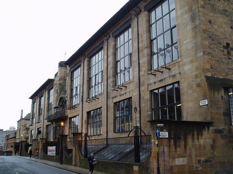 Glasgow School of Art, by Charles Rennie Mackintosh, pictured in 2005