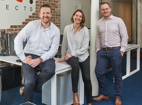 Director harry reece architect abigail owen and senior associate bryn jones at the new base architecture office in chester