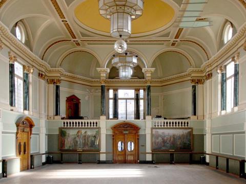 The grand hall at Fulham Town Hall