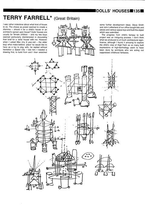 Original description of Terry Farrell dolls' house