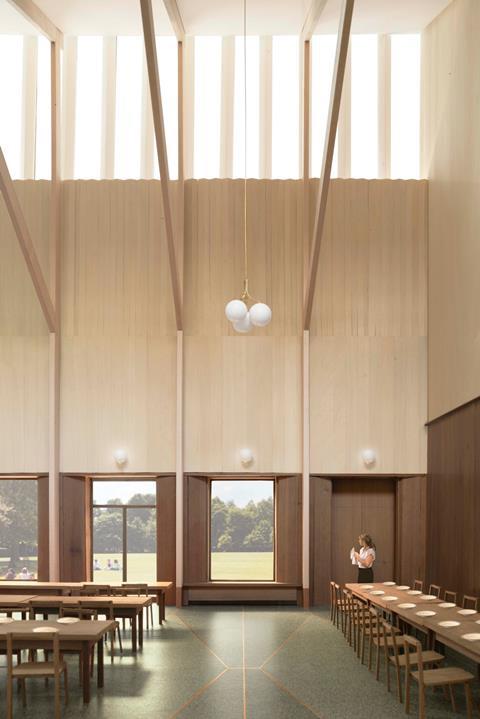 Feilden Fowles Dining hall interior