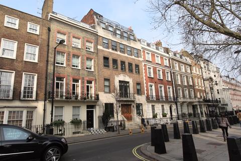 The existing building on Upper Brook Street in Mayfair.