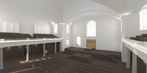 John Pawson's project at St John at Hackney Church - mezzanine