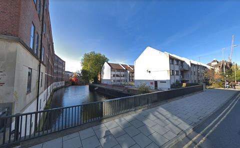 Student accommodation on the site of Hudson Architects' proposed new building for Norwich University of the Arts