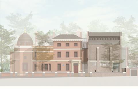 Updated south elevation of BDP’s proposals for Leighton House Museum in west London