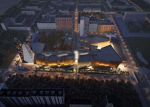 Twelve Architects' plans for a mall and hotel complex in the Russian city of Perm