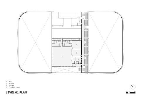 5. Lee Valley Ice Centre - FaulknerBrowns Architects - Level 01 Plan