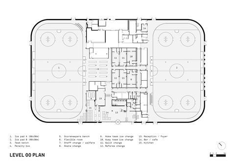 4. Lee Valley Ice Centre - FaulknerBrowns Architects - Level 00 Plan