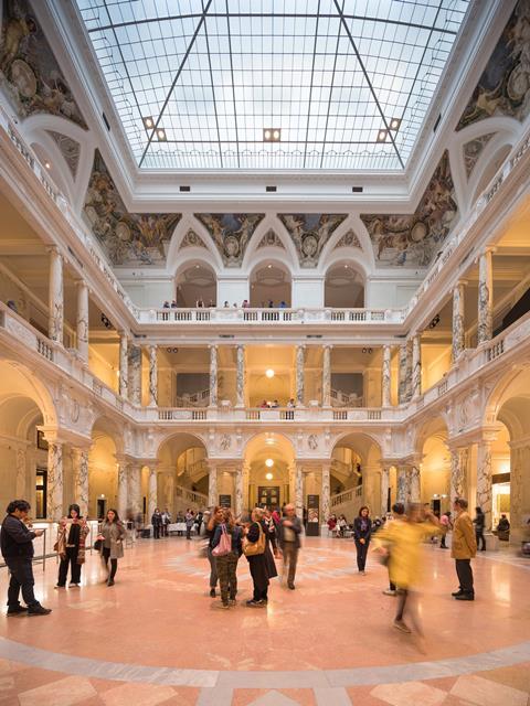 The Saeulenhalle at the Weltmuseum in Vienna