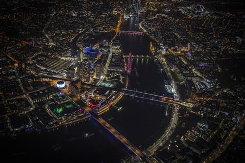 Waterloo to Lambeth Bridges - Illuminated River © Jason Hawkes