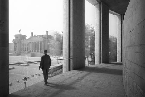 Concept design for a visitor centre for the Bundestag in Berlin, created by Ross Hutchinson's former practice,Unit Architects