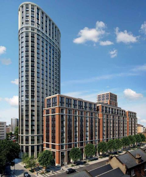 Squire & Partners' Westmark tower, which is part of Berkeley Homes' West End Gate development 