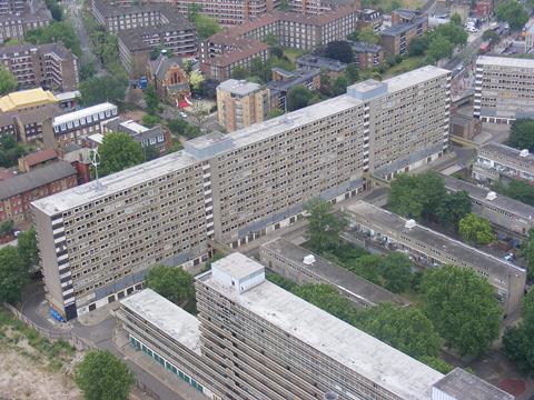 Heygate Estate near Elephant & Castle, London.
