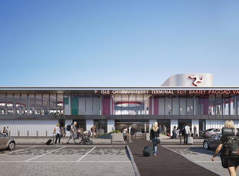 Entrance Approach: Isle of Man Ferry Terminal in Liverpool by The Manser Practice