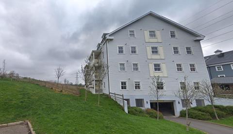 The Worcester Park flats where fire broke out