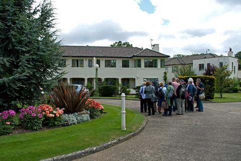 Colebrook Close in south-west London, now listed at grade II, seen during a C20 Society walking tour in 2012