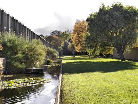 St Catherine's College, Oxford. The landscape has been upgraded from Grade II to Grade I