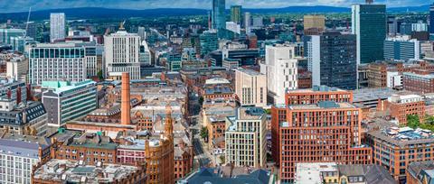 Manchester city centre aeriel shutterstock