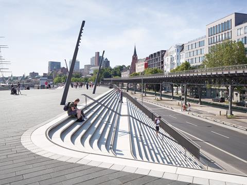 ZHA’s Niederhafen flood protection barrier in Hamburg