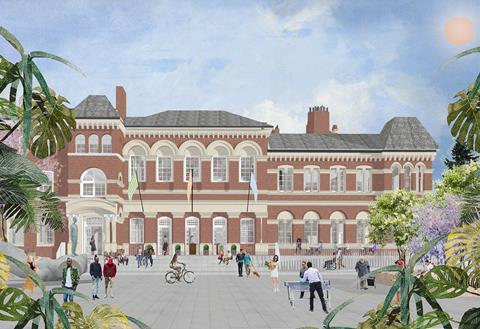 Feix & Merlin's winning Walworth Town Hall proposal. Main entrance