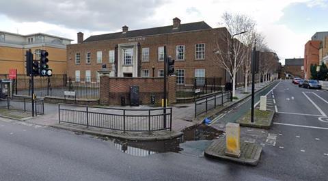 The Territorial Army Centre on Kings Road in Clapham