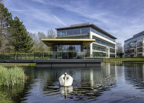 TP Bennett's floating meeting room at the Arlington Business Park in Berkshire