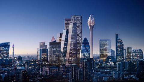 DBOX_Foster + Partners_The Tulip_Cluster_Dusk