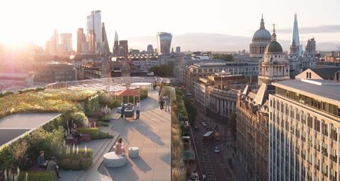 City of London skyline, seen from Sheppard Robson's Citicape House hotel 