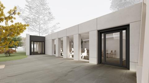 The new cafe for Abney Park Cemetery, under Kaner Olette Architects' proposals 