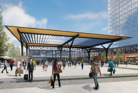 Bennetts Associates' visualisation how an upgraded Manchester Piccadilly Station could look